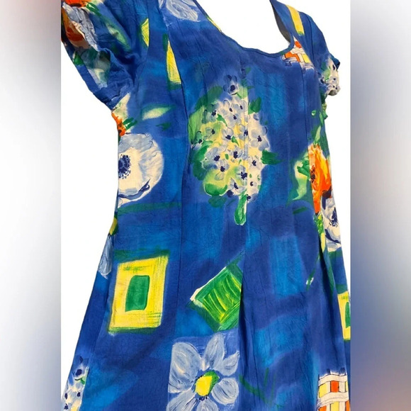 Vintage Jams World Bludrangea Maxi Dress Sz L - Picture 3 of 12